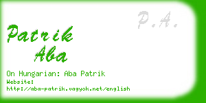 patrik aba business card